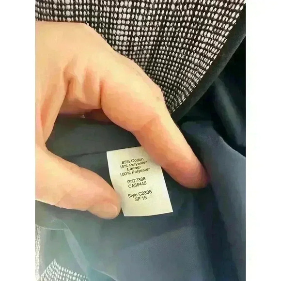 NWT J. Crew Suiting Navy Blue Tweed Double Breasted Dress Size 0 - Picture 7 of 7